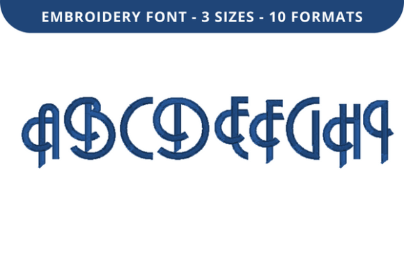 Anders Font a to I: Elegant Embroidery for Personalized Fabric