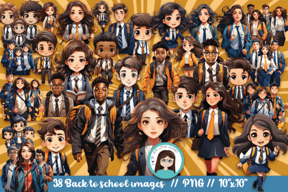 Back to School Children PNG Image Collection