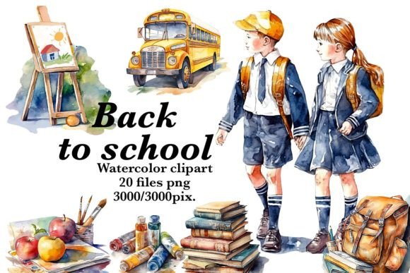Back to School, Watercolor Clipart: A Practical Guide for Educators and Creative Professionals