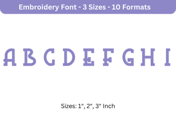 Blue Plate Font Uppercase a to I: The Embroidery Font That Delivers Clarity, Charm, and Consistent Stitch-Outs