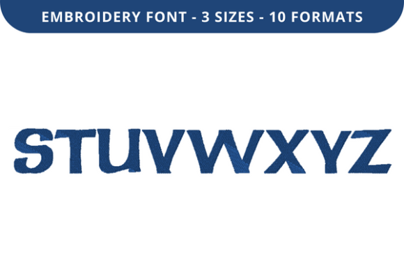 Bobbin Hood S to Z Embroidery Font