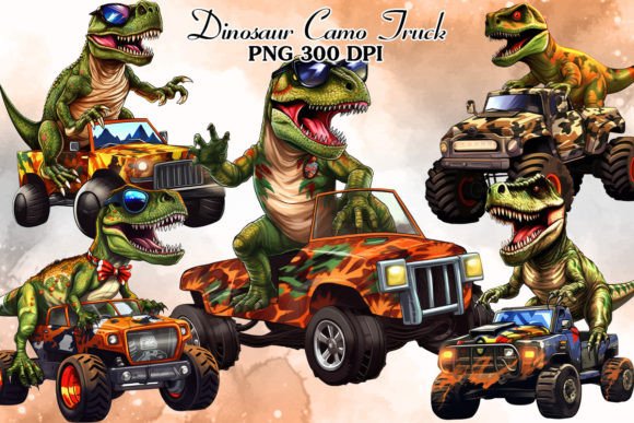 Dinosaur Camo Truck for Back to School