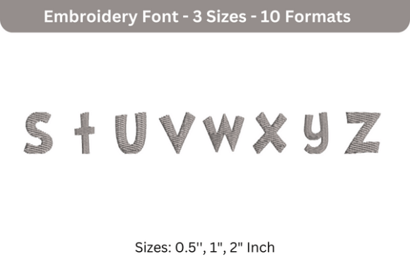 DrSue Font Lowercase S to Z: The Embroidery Font That Brings Quiet Elegance to Personalized Stitching