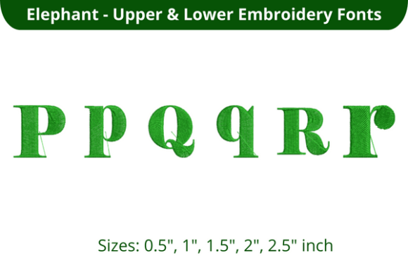 Elephant Font PQR: The Embroidery Font That Turns Fabric Into Meaningful Keepsakes