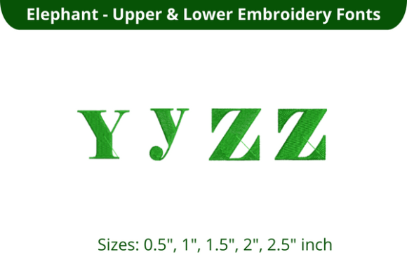 Elephant Font YZ: Elegant Embroidery Lettering