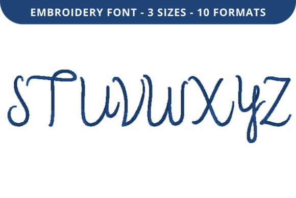 Flowers by Us Font S to Z: A Refined Embroidery Font for Meaningful Personalization