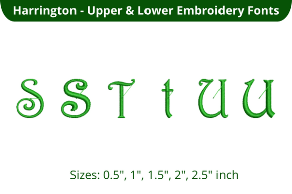 Harrington Font STU: Elegant Embroidery for Personalized Fabric