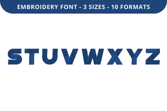 Pure Block Font S to Z: The Embroidery Typeface Redefining Personalization at Scale